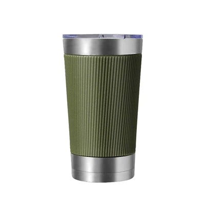16oz שרוול גומי כוס נירוסטה